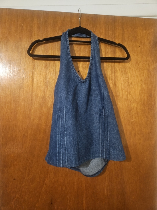 LOFT Tops - LOFT Dark Blue Denim Halter Tank Top